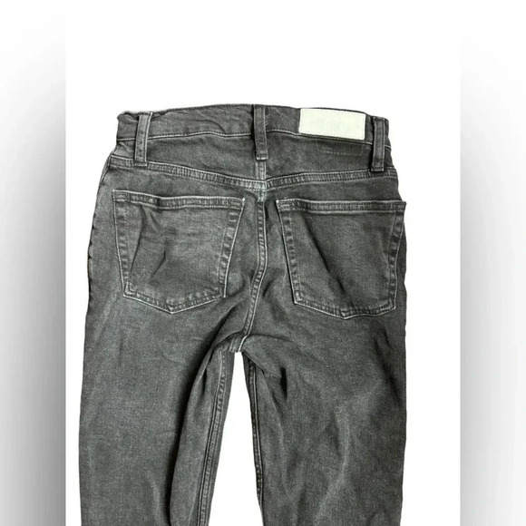 RE/DONE Women's Button Fly Stretch High Rise Ankle Crop Jean Faded Stone Size 24 - Picture 4 of 9